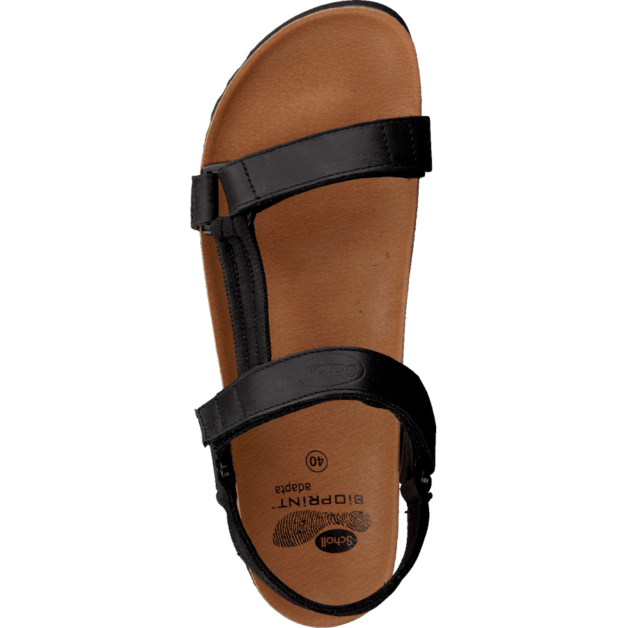 Heaven AD Black — Scholl Leather Adjustable Sandal