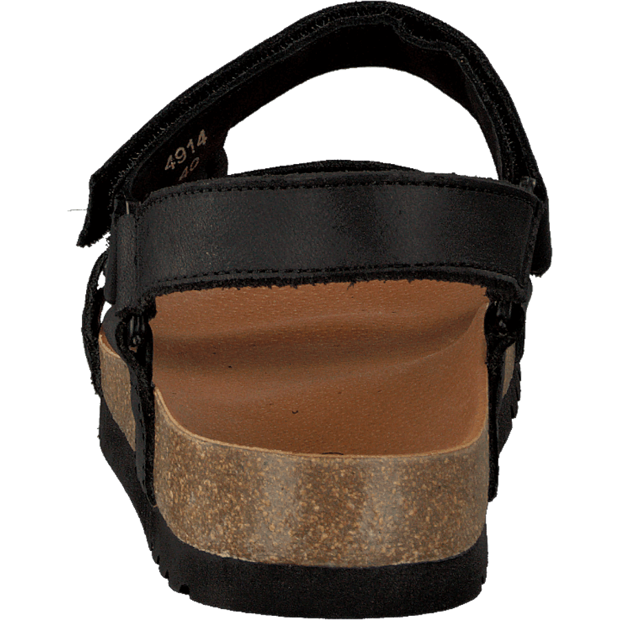 Heaven AD Black — Scholl Leather Adjustable Sandal