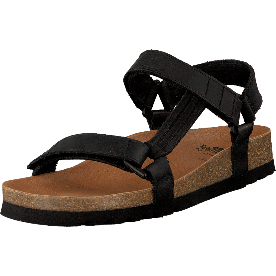 Heaven AD Black — Scholl Leather Adjustable Sandal