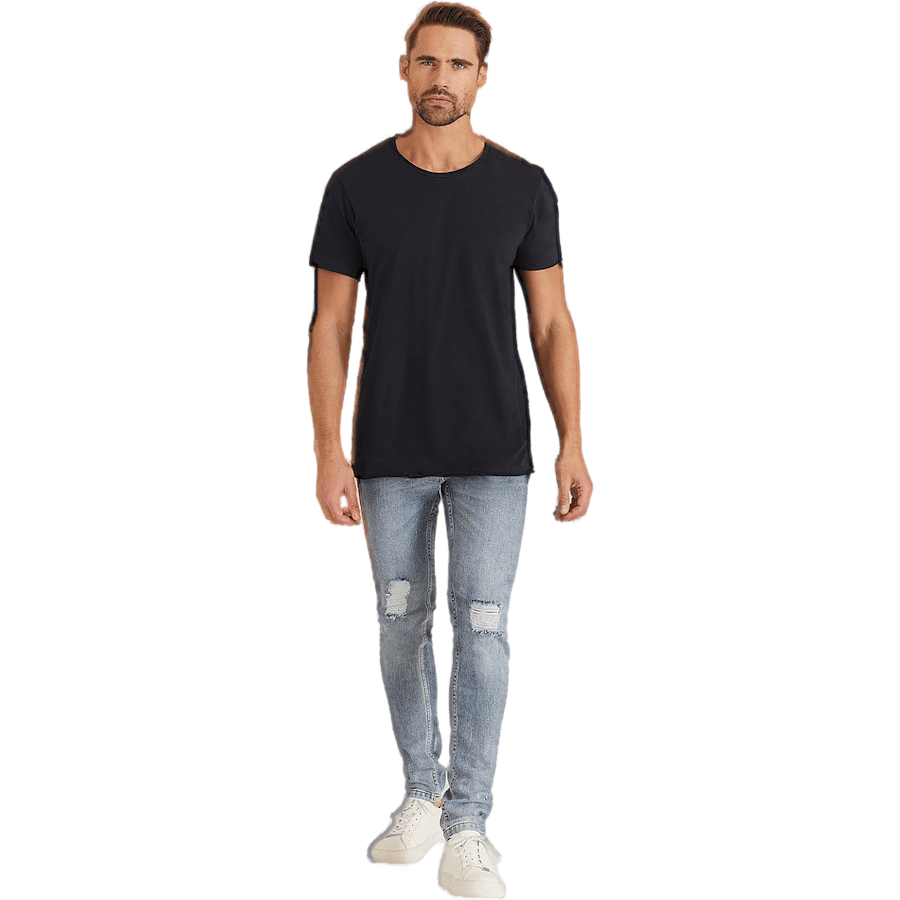 Crew-Neck Relaxed T-Shirt — Dark Navy (100% Organic Cotton)