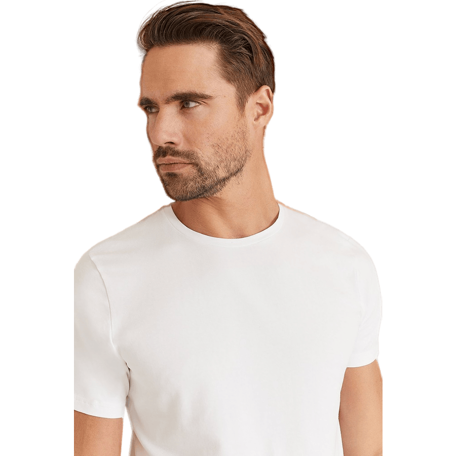 Crew-Neck Slim White T-Shirt