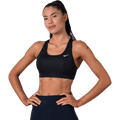 Swoosh Women's Medium-Support Non-Padded Sports Bra BLACK/WHITE/WHITE