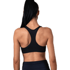 Swoosh Women's Medium-Support Non-Padded Sports Bra BLACK/WHITE/WHITE