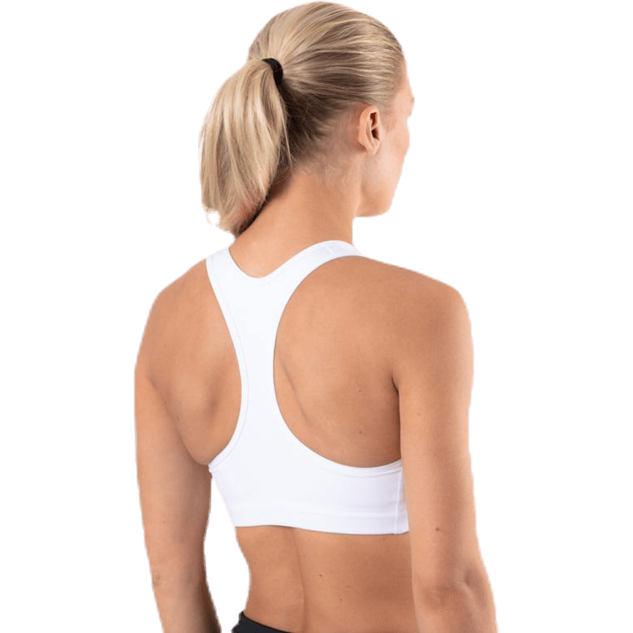 Nike Swoosh Women’s Medium-Support Non-Padded Sports Bra — White/Black