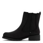Clarks | Svarta Chelseaboots Med Varmt Foder & Låg Klack
