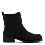 Clarks | Svarta Chelseaboots Med Varmt Foder & Låg Klack