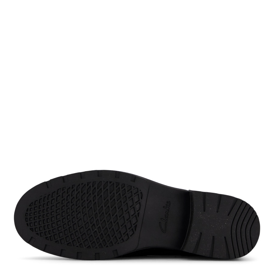 Clarks | Svarta Chelseaboots Med Varmt Foder & Låg Klack