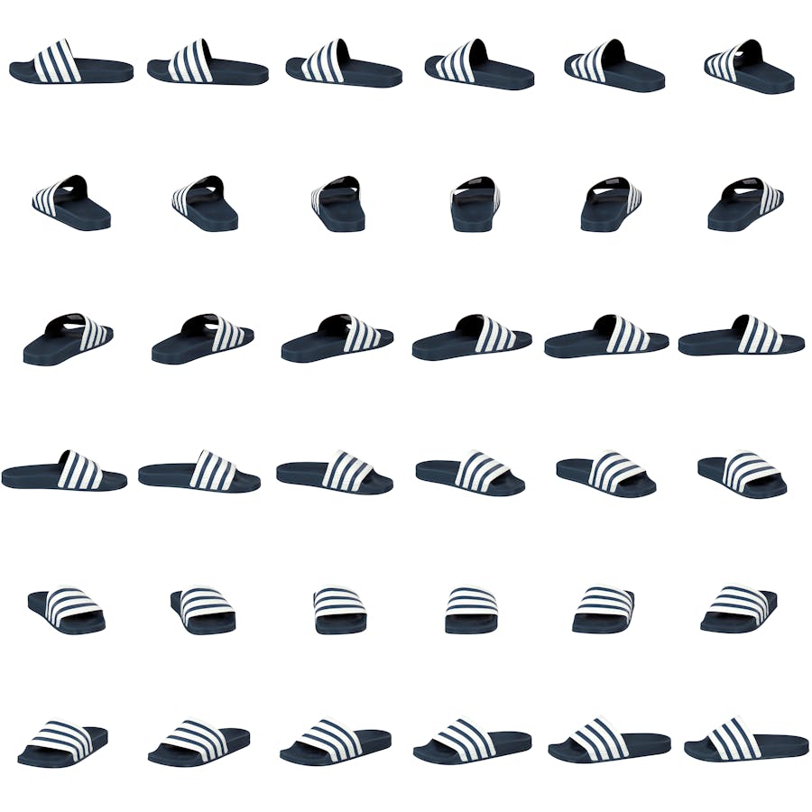 Adilette Slides Adiblue/White/Adiblue