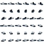 Adilette Slides Adiblue/White/Adiblue