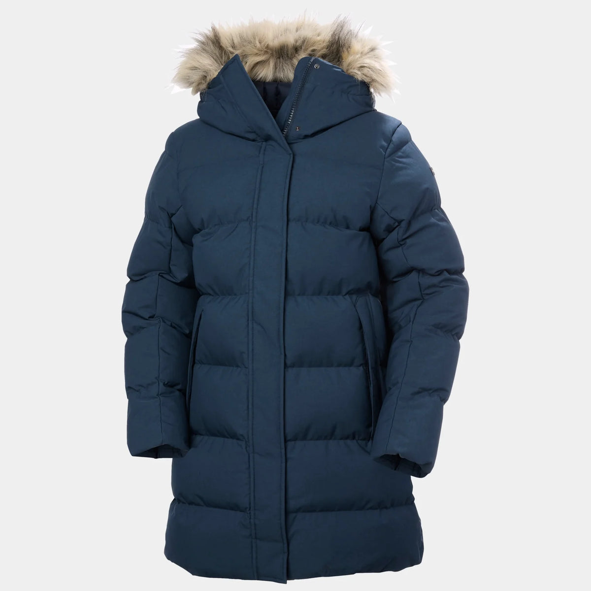 Helly Hansen | Elegant Lång Vinter Dunjacka Dam Med Fuskpäls Huva