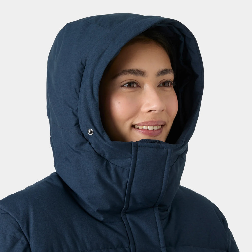Helly Hansen | Elegant Lång Vinter Dunjacka Dam Med Fuskpäls Huva