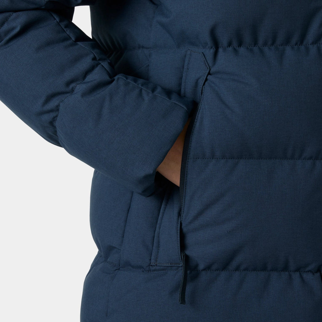Helly Hansen | Elegant Lång Vinter Dunjacka Dam Med Fuskpäls Huva