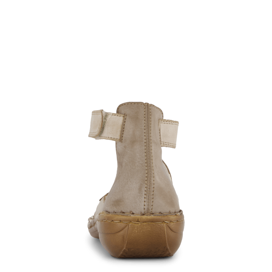 60816-64 Grey Sandal with Jewelry Accents and Velcro Closure