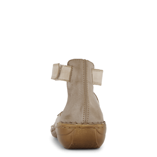 60816-64 Grey Sandal with Jewelry Accents and Velcro Closure