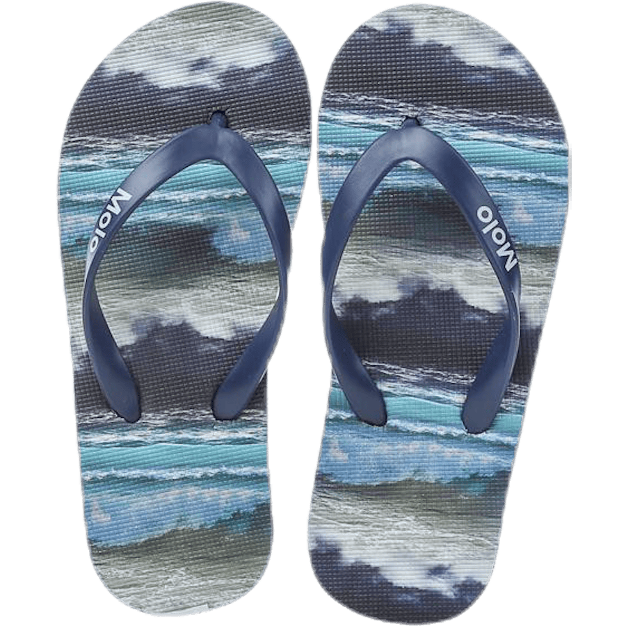Zeppo Flipflops Patterned/Black