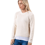 Fiona L/S Pullover Knt White