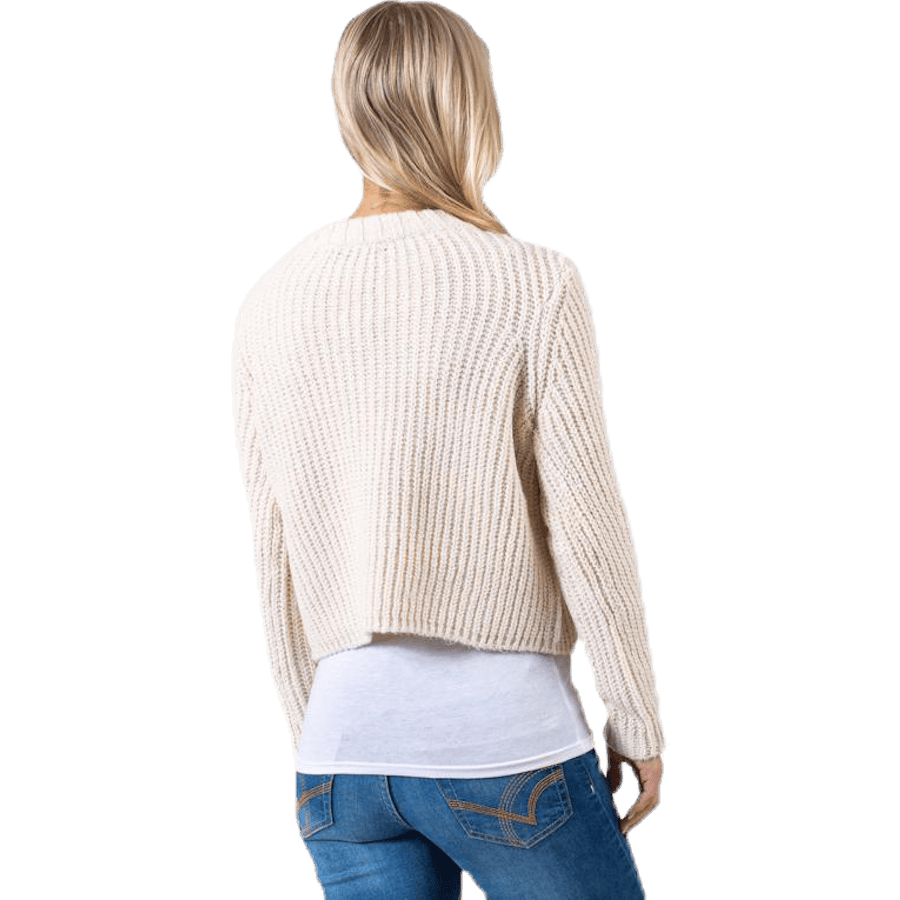 Fiona L/S Pullover Knt White