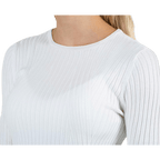 Natalia L/S Rib Pullover Knt White