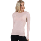 Natalia L/S Rib Pullover Knt Red