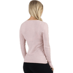 Natalia L/S Rib Pullover Knt Red