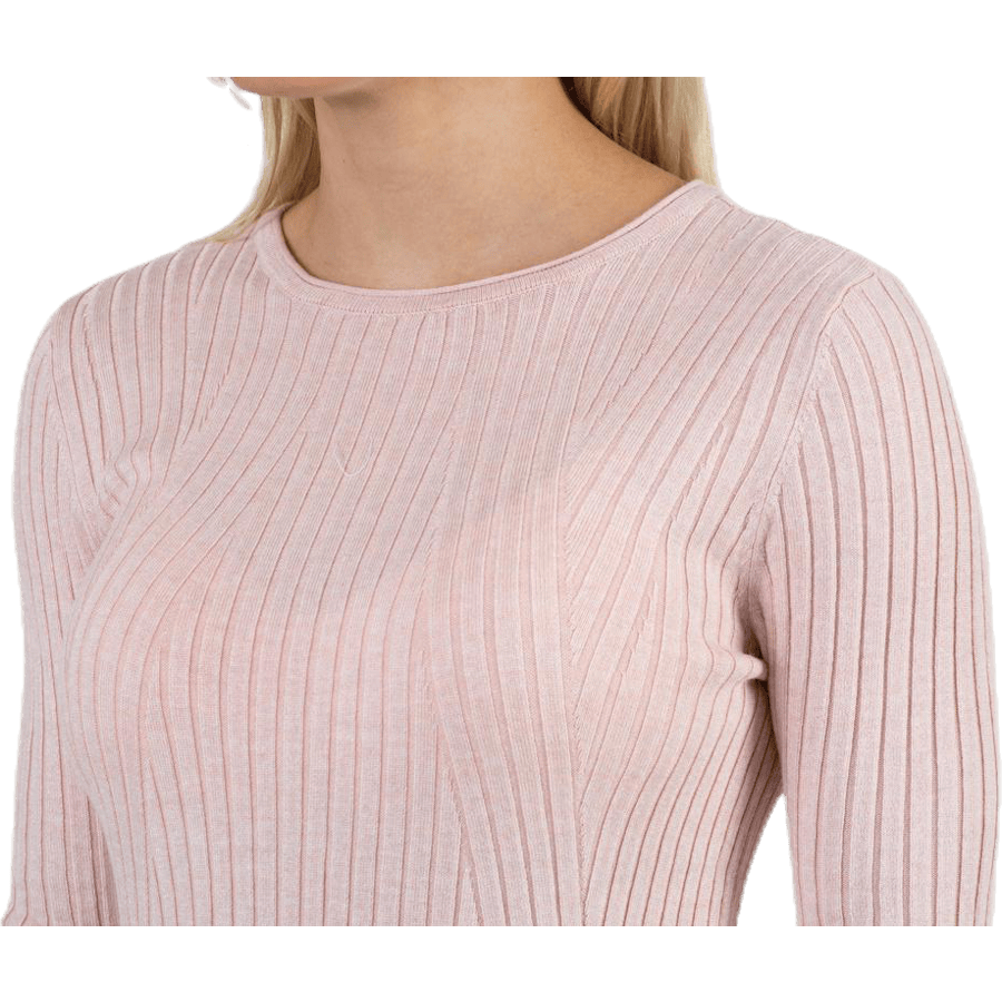 Natalia L/S Rib Pullover Knt Red