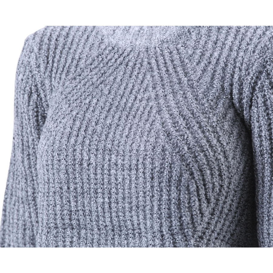 Fiona Long-Sleeve Pullover Knit — Grey