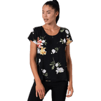 First One Ss Aop Top — Black