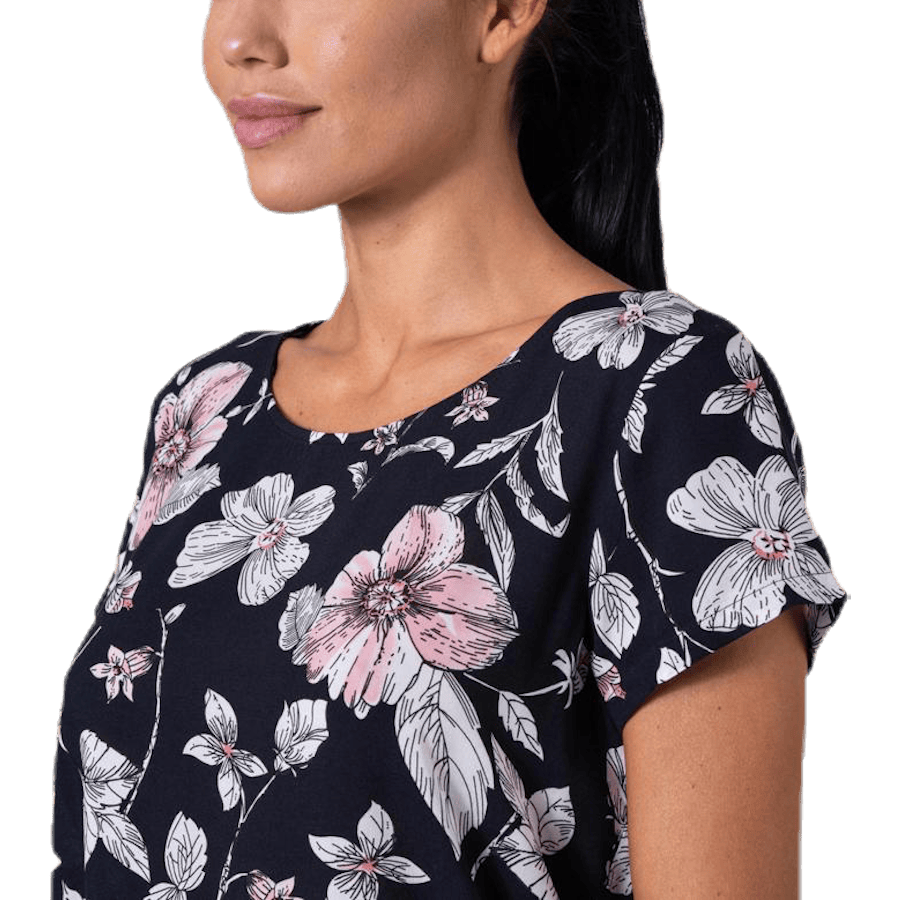 First One Ss Aop Top Blue