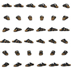 Avery Black Faux Fur-Lined Sandals
