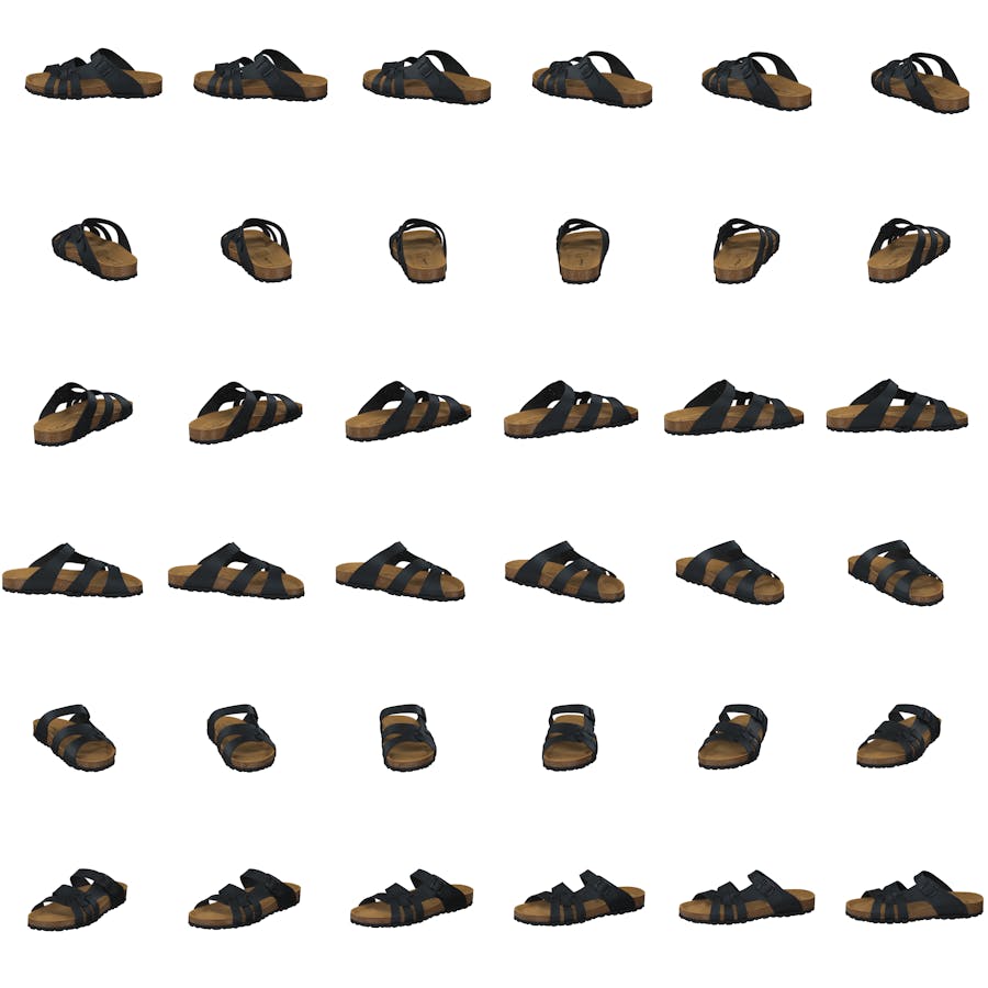 Avery Black Faux Fur-Lined Sandals