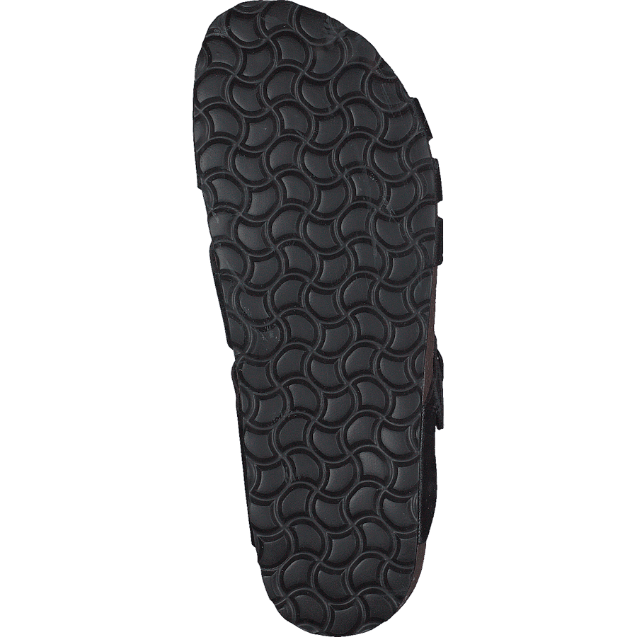 Avery Black Faux Fur-Lined Sandals