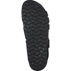 Avery Black Faux Fur-Lined Sandals