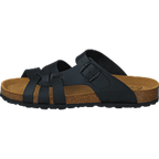 Avery Black Faux Fur-Lined Sandals