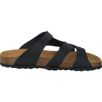 Avery Black Faux Fur-Lined Sandals