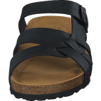 Avery Black Faux Fur-Lined Sandals