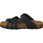 Avery Black Faux Fur-Lined Sandals