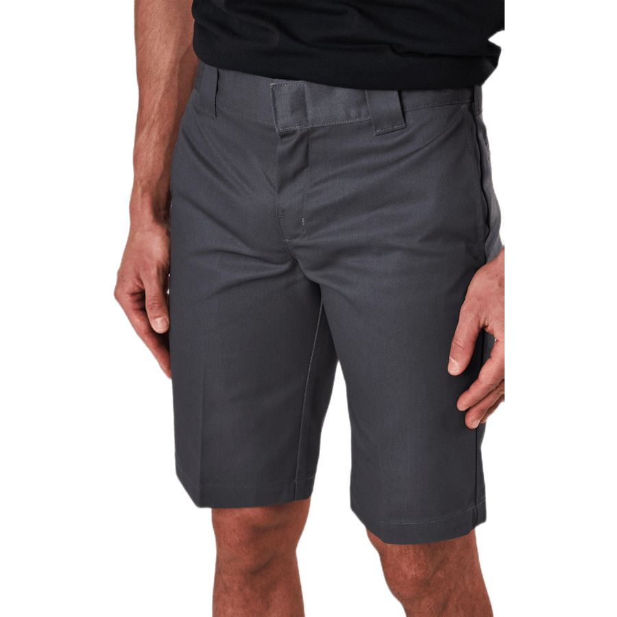 11" Slim Straight Work Shorts Gray