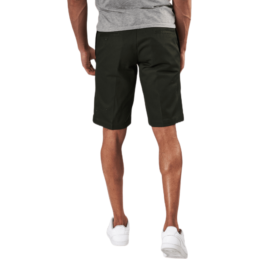 11" Slim Straight Work Shorts — Green