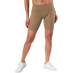 Vicky Rib Seamless Shorts — Beige