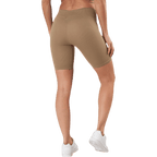 Vicky Rib Seamless Shorts — Beige