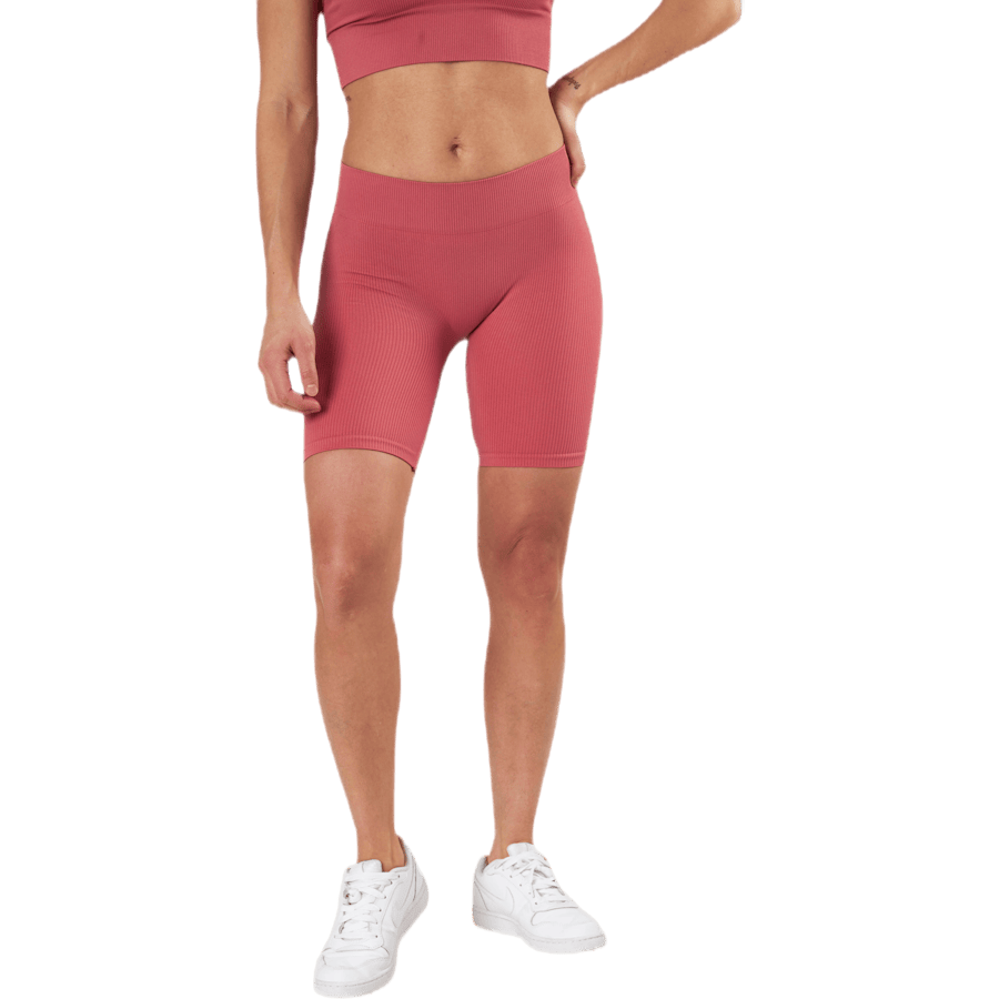 Vicky Rib Seamless Shorts Red