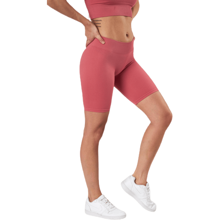 Vicky Rib Seamless Shorts Red