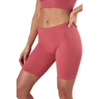 Vicky Rib Seamless Shorts Red