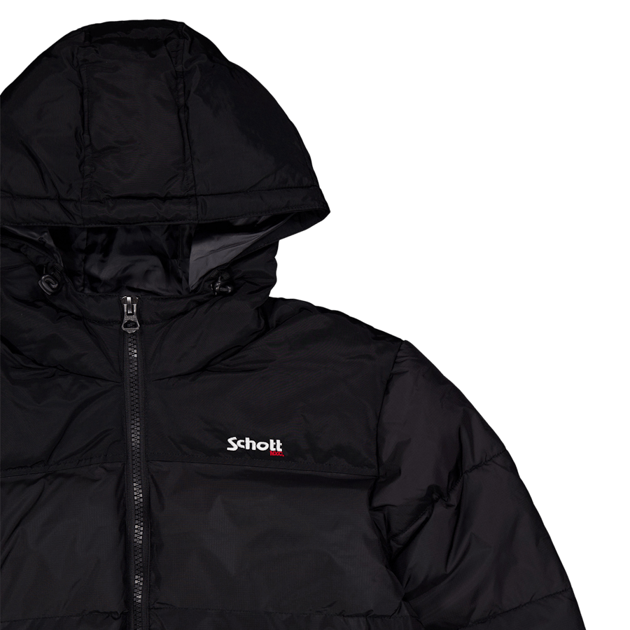 Schott NYC | Varmfodrad Pufferjacka Dam Med Fast Huv