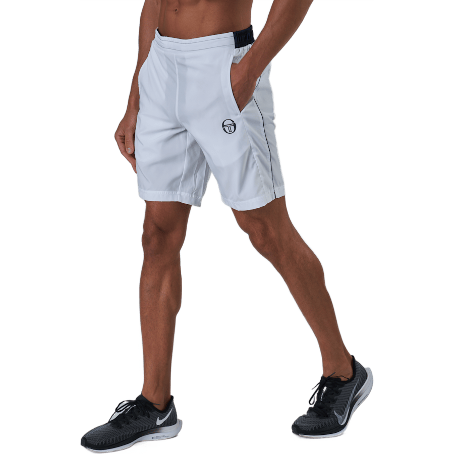 Club Tech Shorts White/Navy — Sergio Tacchini