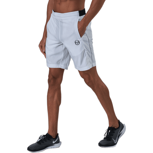 Club Tech Shorts White/Navy — Sergio Tacchini