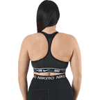 Nike Dri-FIT Swoosh Women's Sports Bra — Black/Black/White