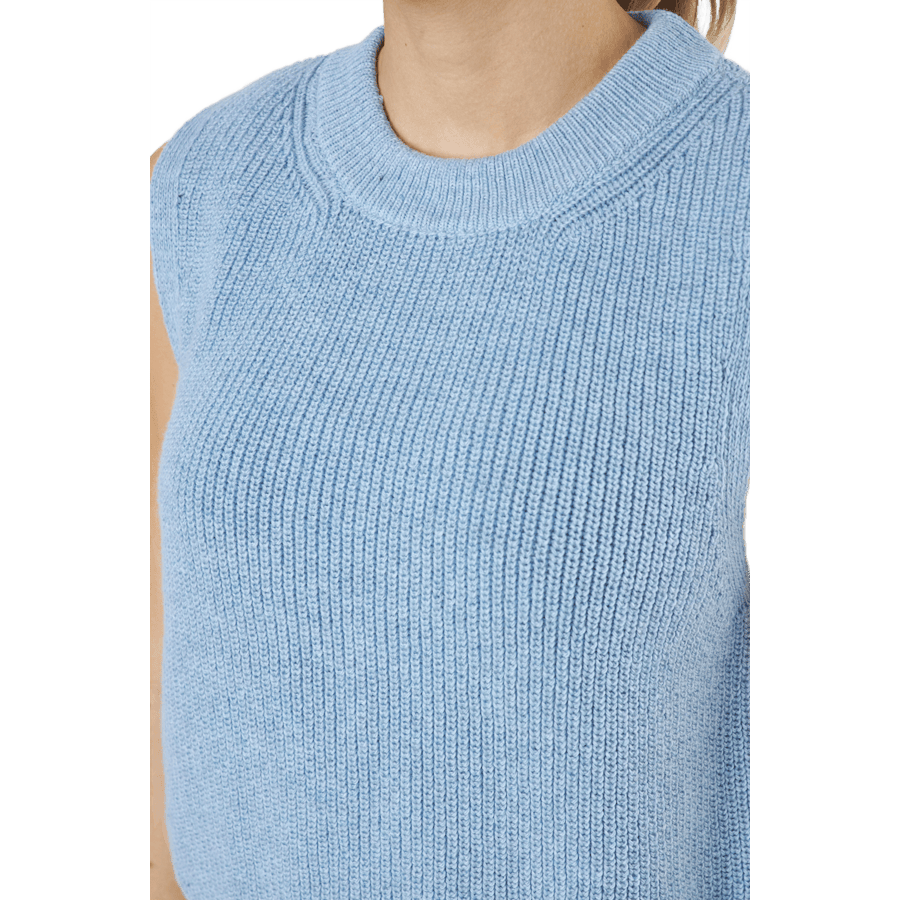ONLPARIS Life Vest Knt Sky Blue – Women's Slim Fit Casual Top