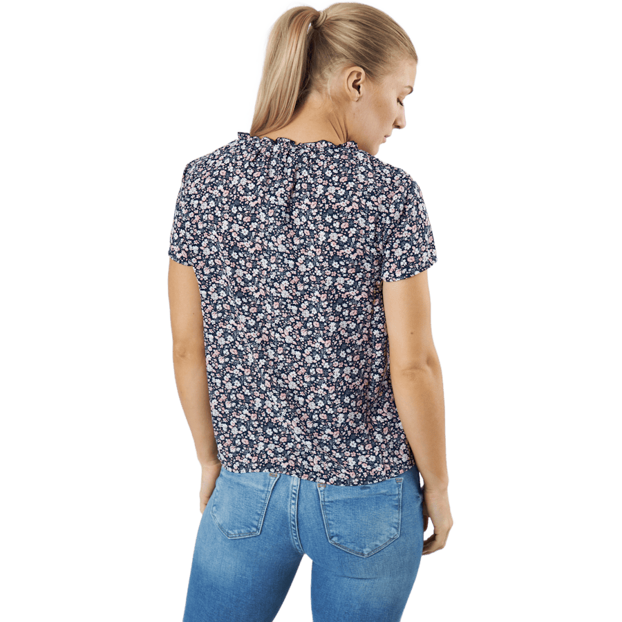 Onlsonja Life S/S V-neck Top — Night Sky