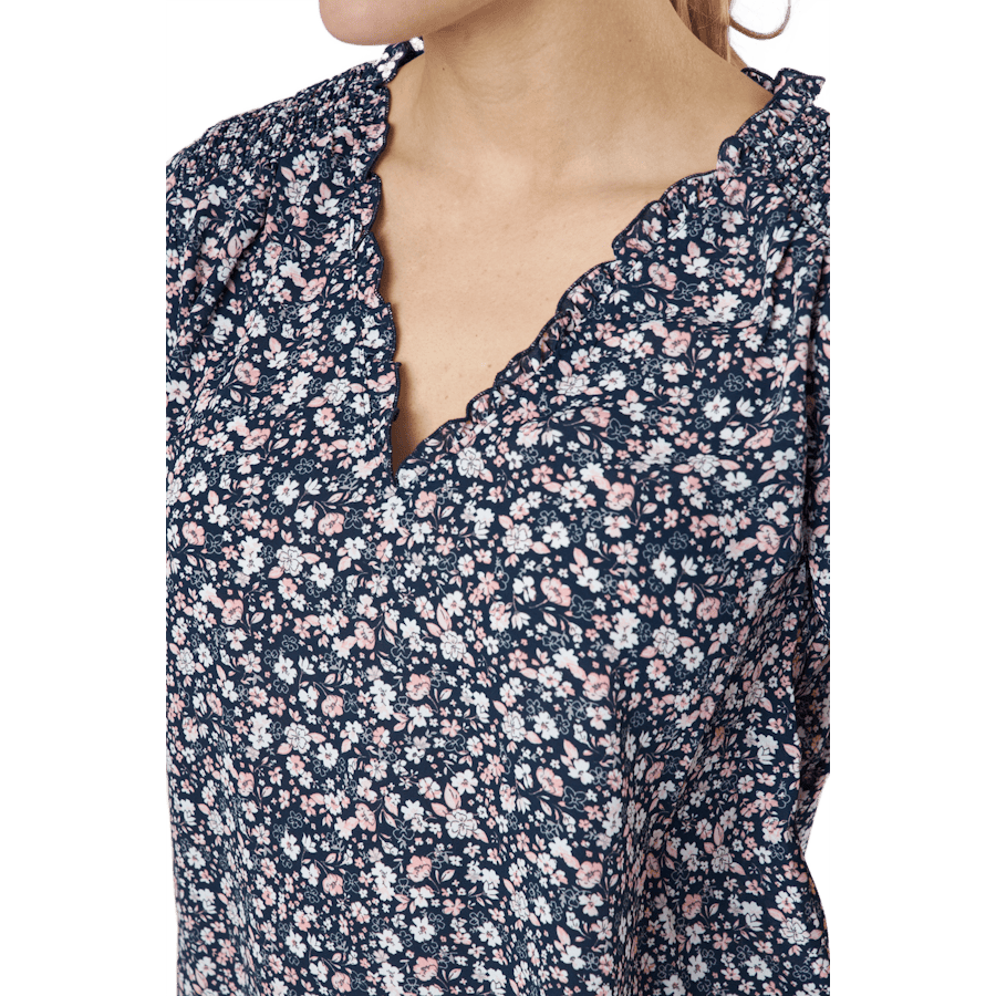 Onlsonja Life S/S V-neck Top — Night Sky